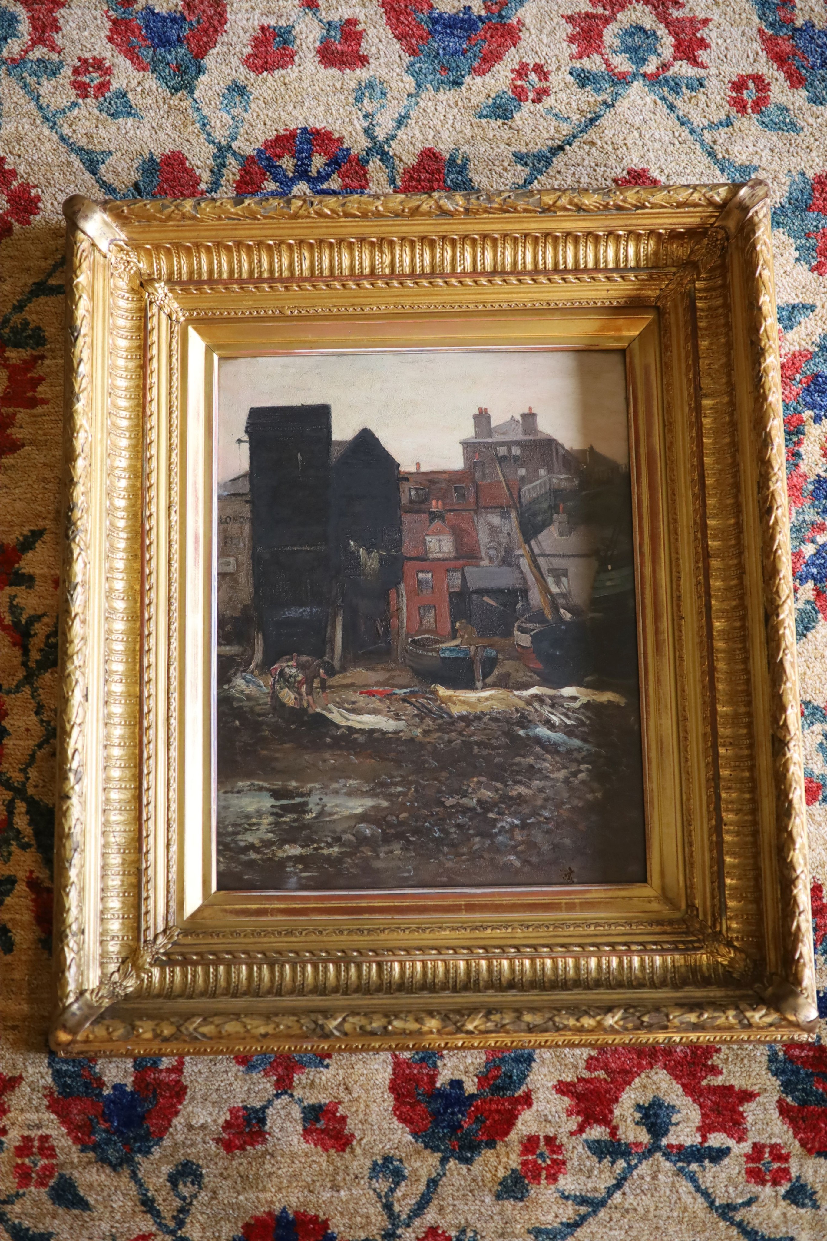 Alfred de Breanski (1852-1928), oil on board, ‘No3, The Fishermen’s Quarter, Hastings’, signed and dated 1882, 45 x 35cm